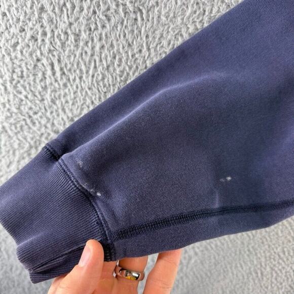 Vintage Ralph Lauren Sweatshirt Adult XL Blue Catch Release Fishing Crop Chopped - Picture 11 of 13